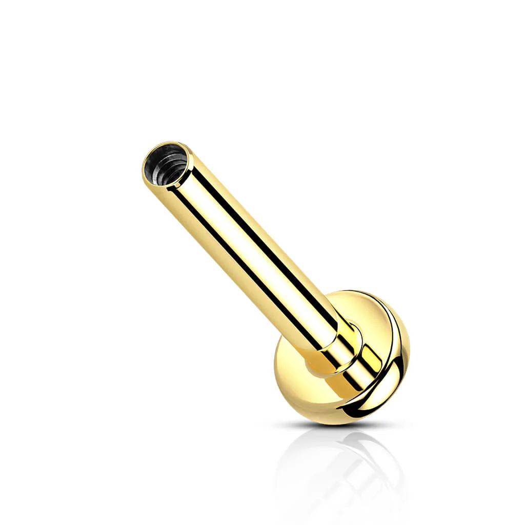Tytan pręcik labret z płaską podstawą 3mm gwint wewnętrzny - Image 4