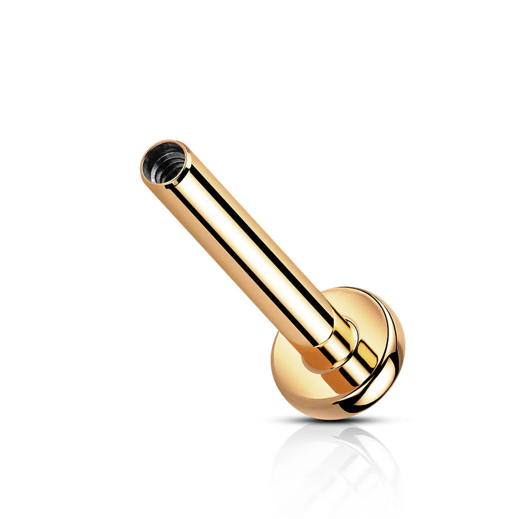 Tytan pręcik labret z płaską podstawą 3mm gwint wewnętrzny - Image 6