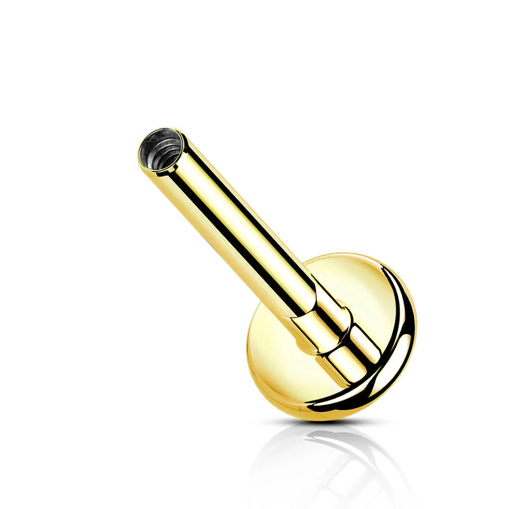 Tytan pręcik labret z płaską podstawą 4mm gwint wewnętrzny - Image 4