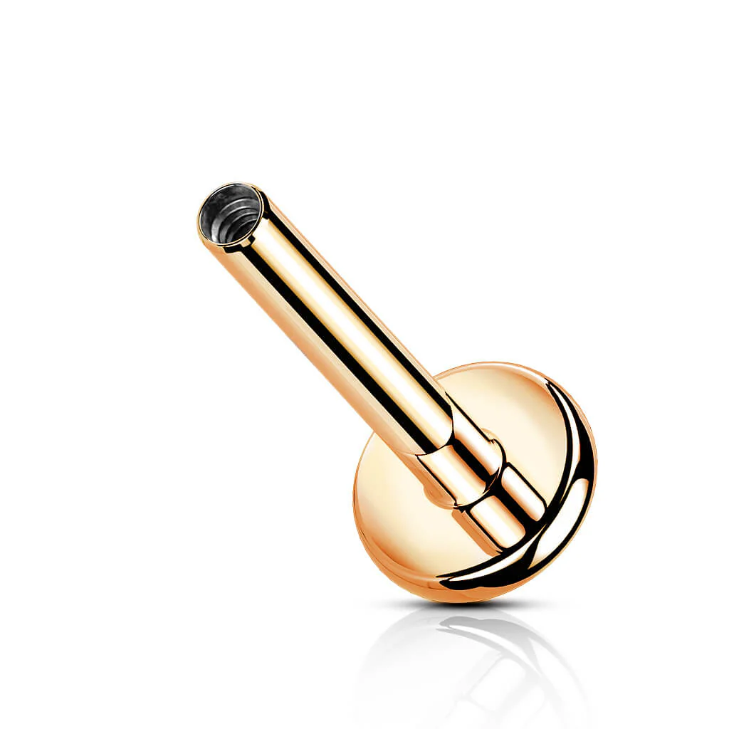 Tytan pręcik labret z płaską podstawą 4mm gwint wewnętrzny - Image 6