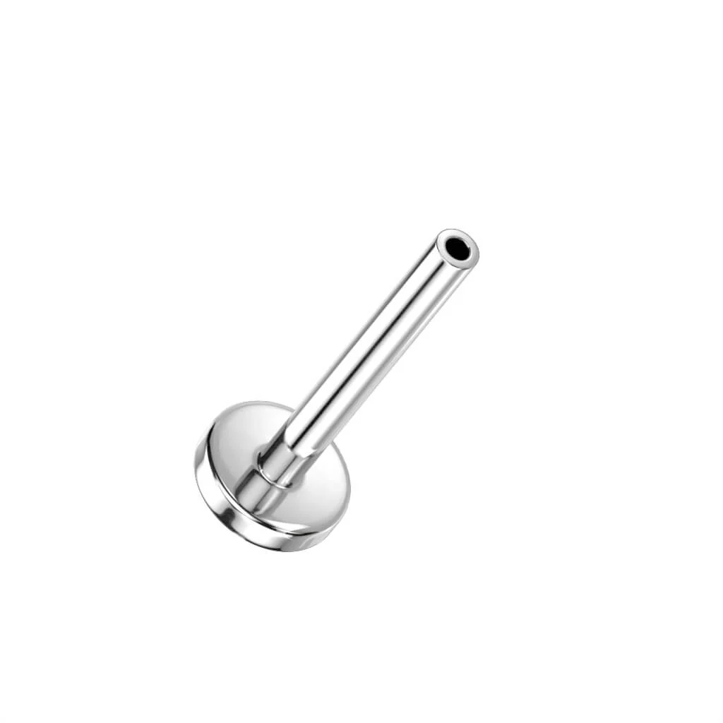 Tytan pręcik labret z płaską podstawą 4mm push-in - Image 4