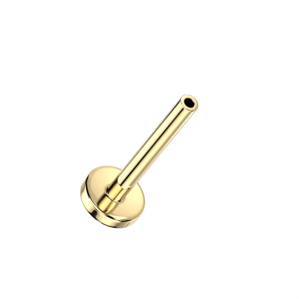 Tytan pręcik labret z płaską podstawą 4mm push-in - Image 5
