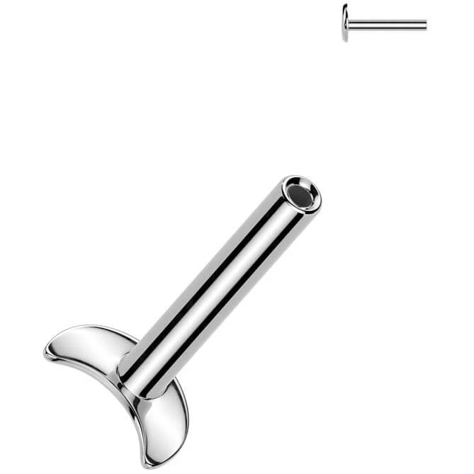 Tytan pręcik labret podstawa księżyc push-in - Image 2