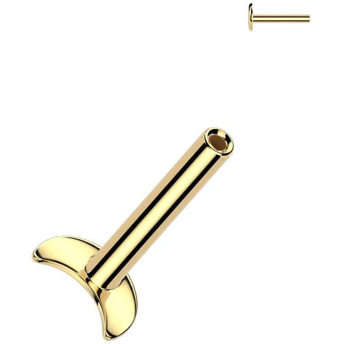 Tytan pręcik labret podstawa księżyc push-in - Image 3