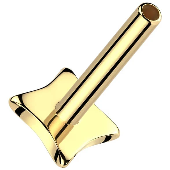 Tytan pręcik labret z podstawą w kształcie czworokąta push-in - Image 2