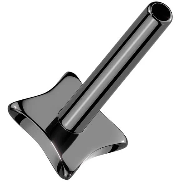 Tytan pręcik labret z podstawą w kształcie czworokąta push-in - Image 3