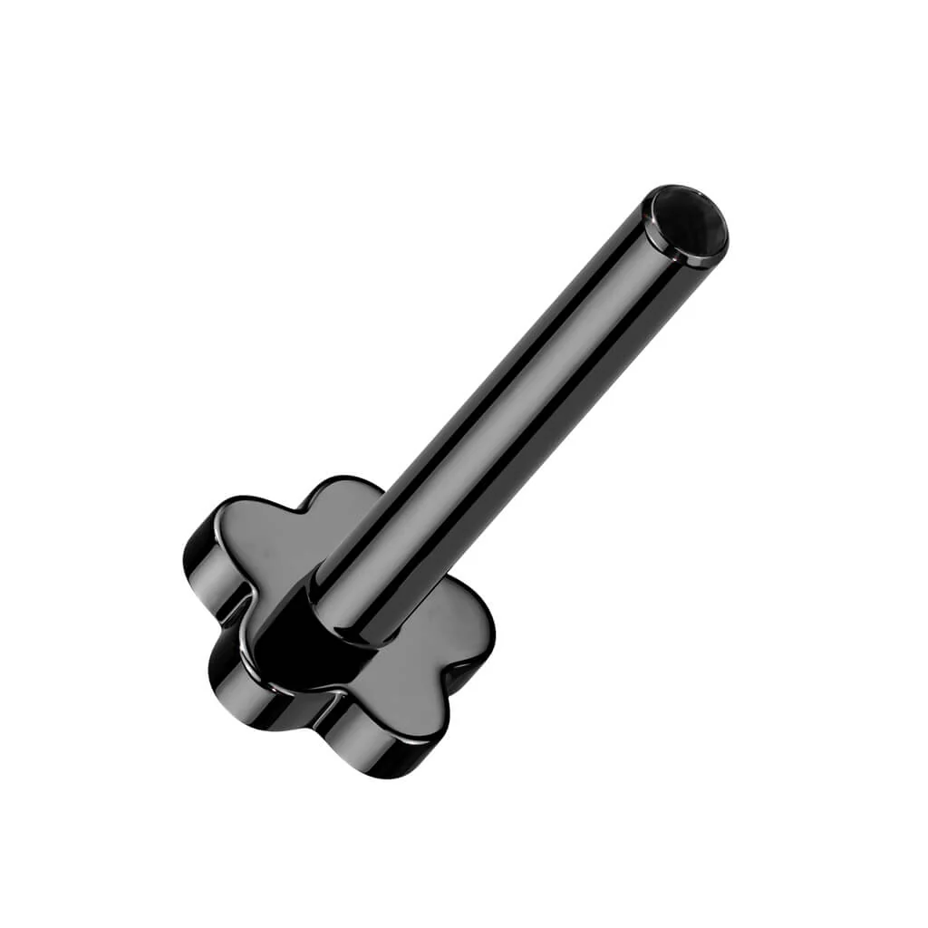 Tytan pręcik labret z podstawą w kształcie kwiatka push-in - Image 5