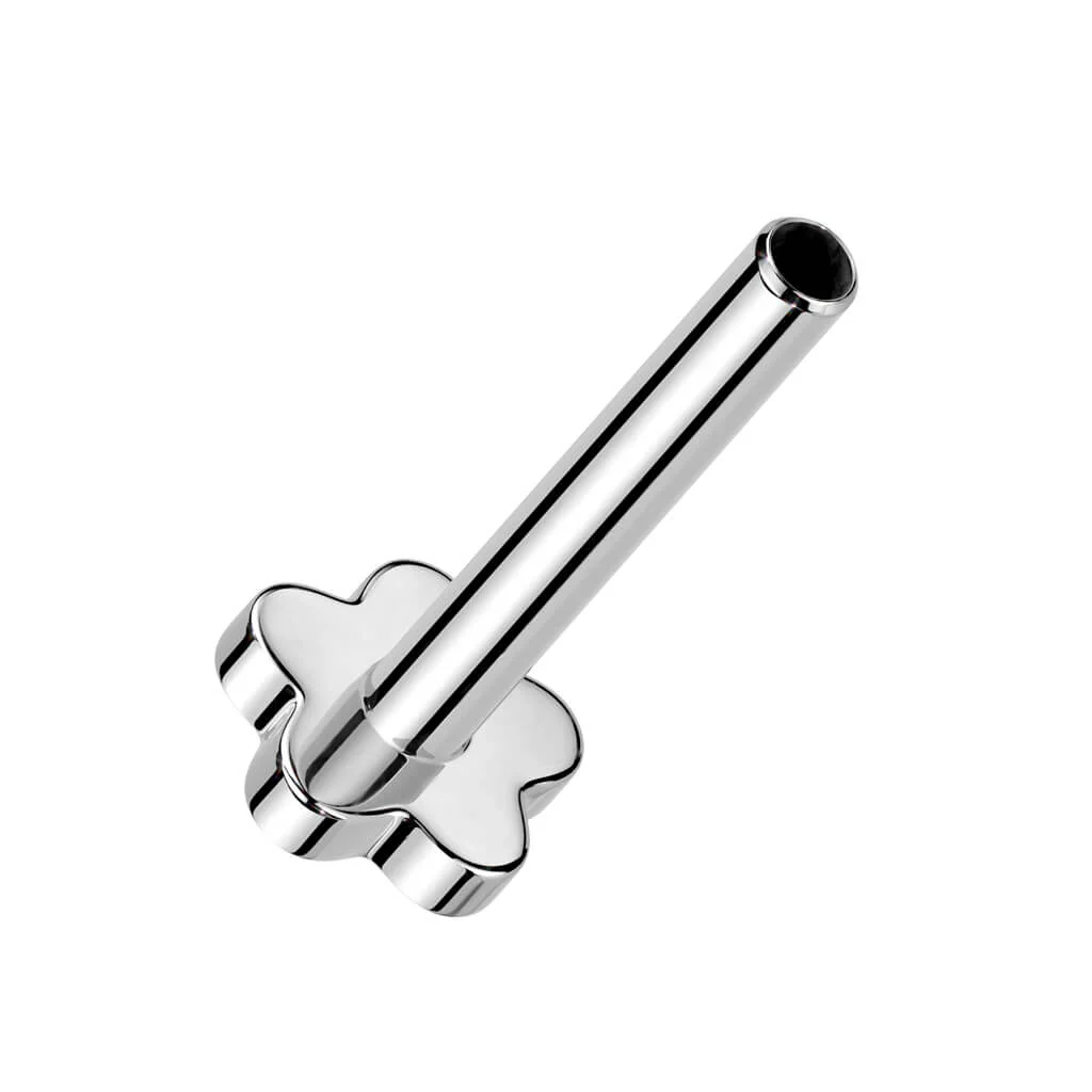 Tytan pręcik labret z podstawą w kształcie kwiatka push-in - Image 7