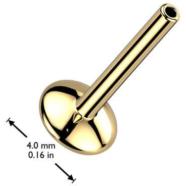 Tytan pręcik labret podstawa 4mm push-in - Image 2