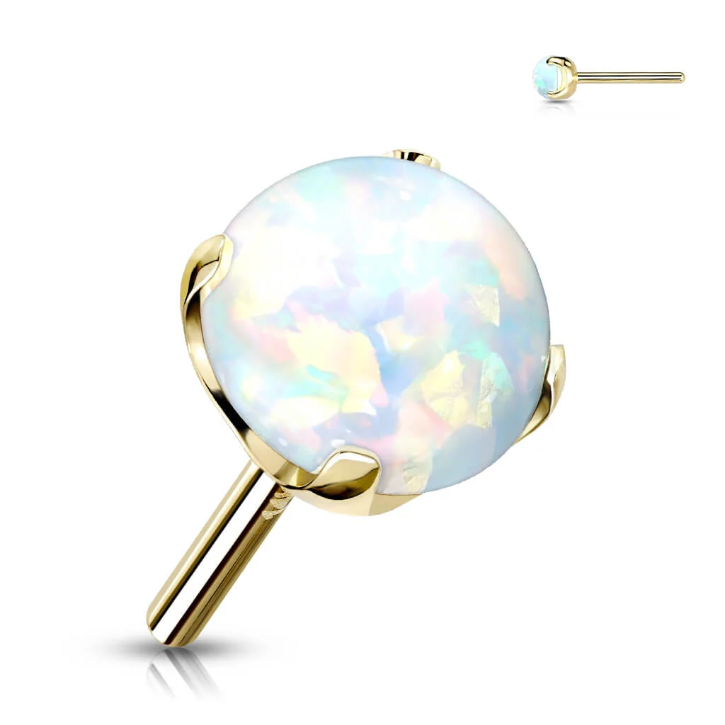Złoto 585 nakrętka kulka opal push-in - Image 9