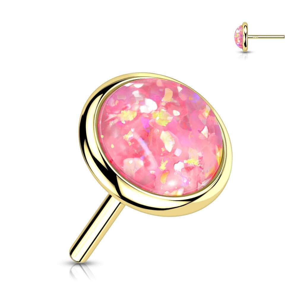 Złoto 585 nakrętka okrągły opal płaski push-in - Image 10