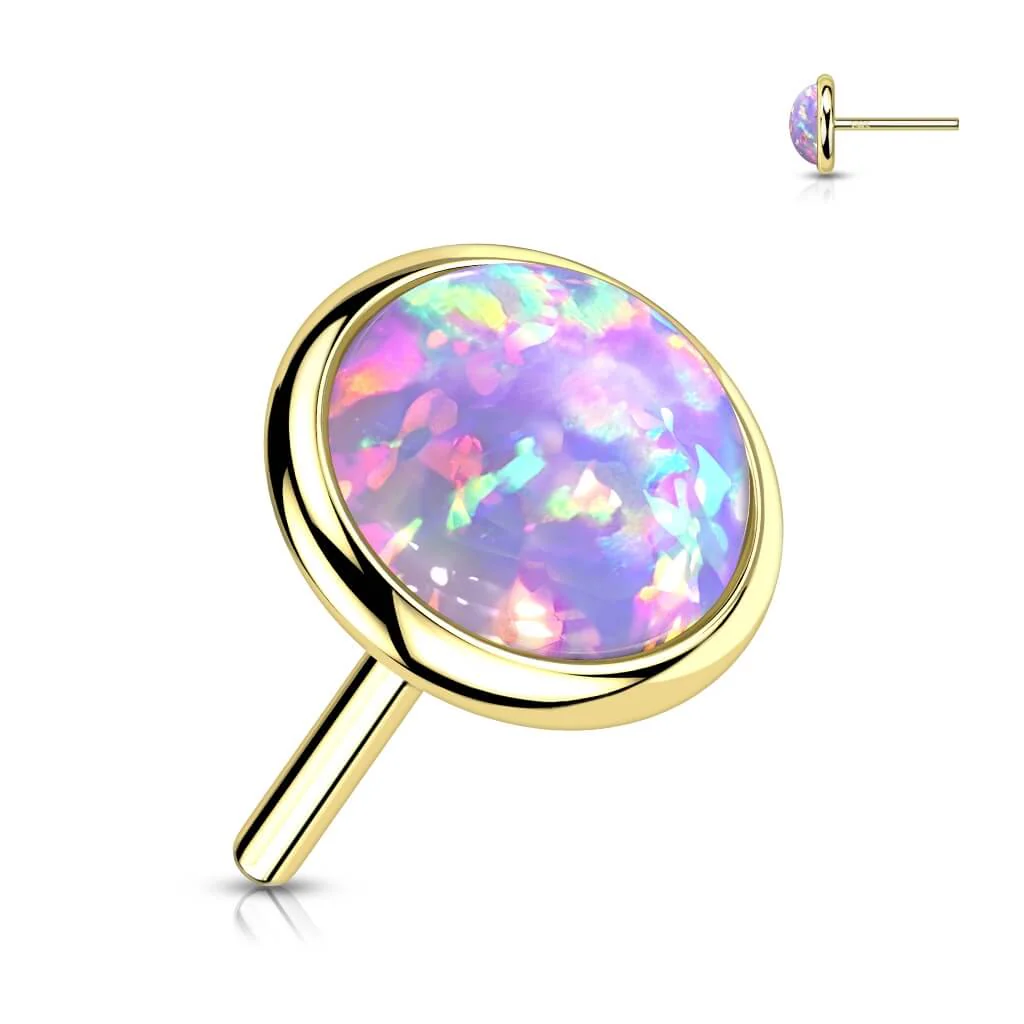 Złoto 585 nakrętka okrągły opal płaski push-in - Image 11
