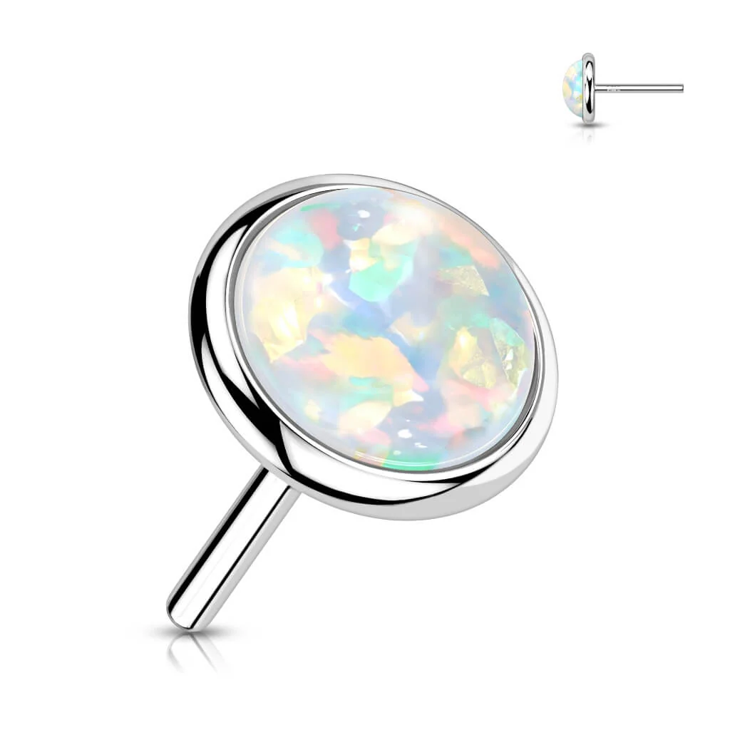 Złoto 585 nakrętka okrągły opal płaski push-in - Image 5
