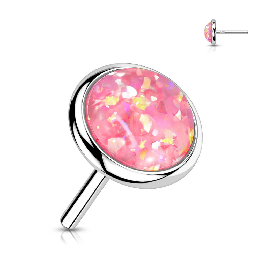 Złoto 585 nakrętka okrągły opal płaski push-in - Image 6