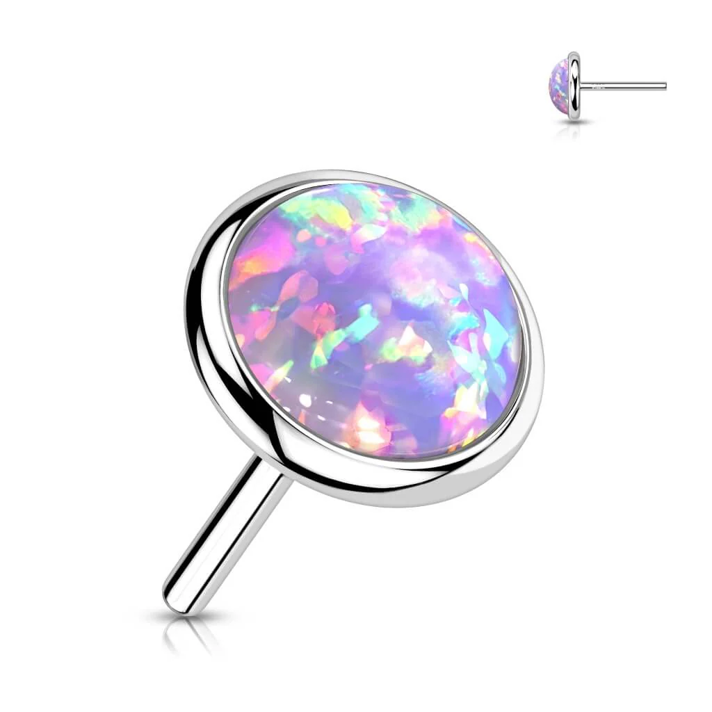 Złoto 585 nakrętka okrągły opal płaski push-in - Image 7