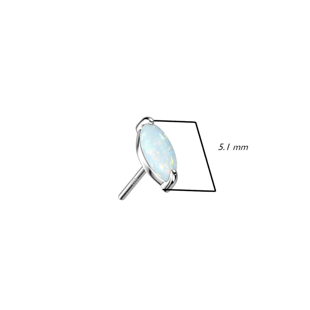 Złoto 585 nakrętka owalny opal cyrkonia push-in - Image 2