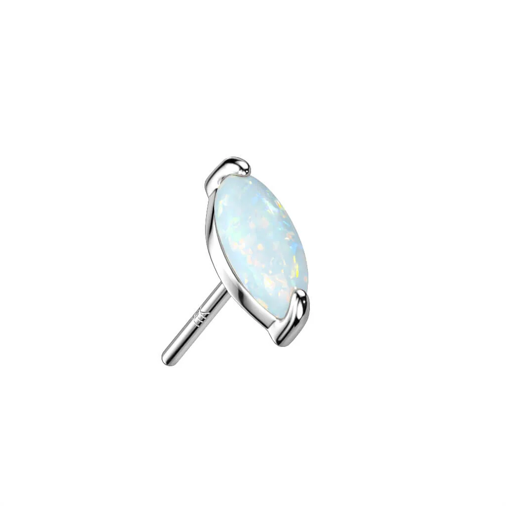 Złoto 585 nakrętka owalny opal cyrkonia push-in - Image 3