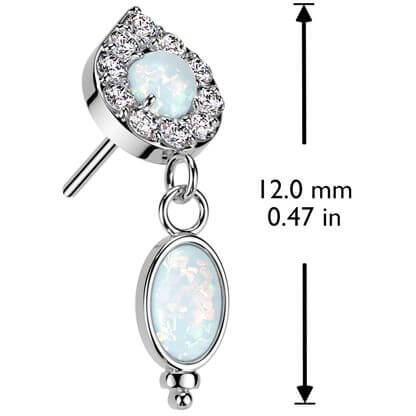 Złoto 585 nakrętka kropla opal zawieszka push-in - Image 2