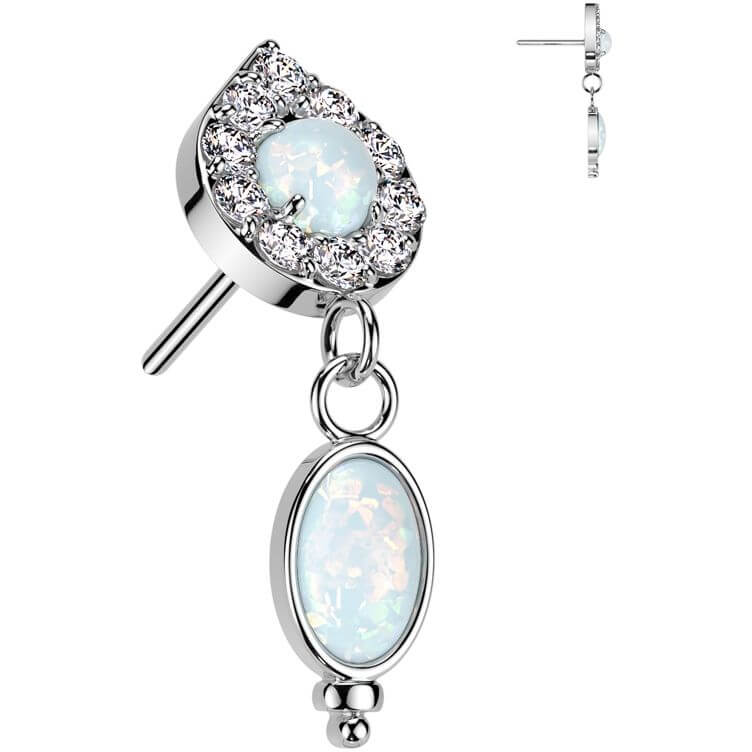 Złoto 585 nakrętka kropla opal zawieszka push-in - Image 4