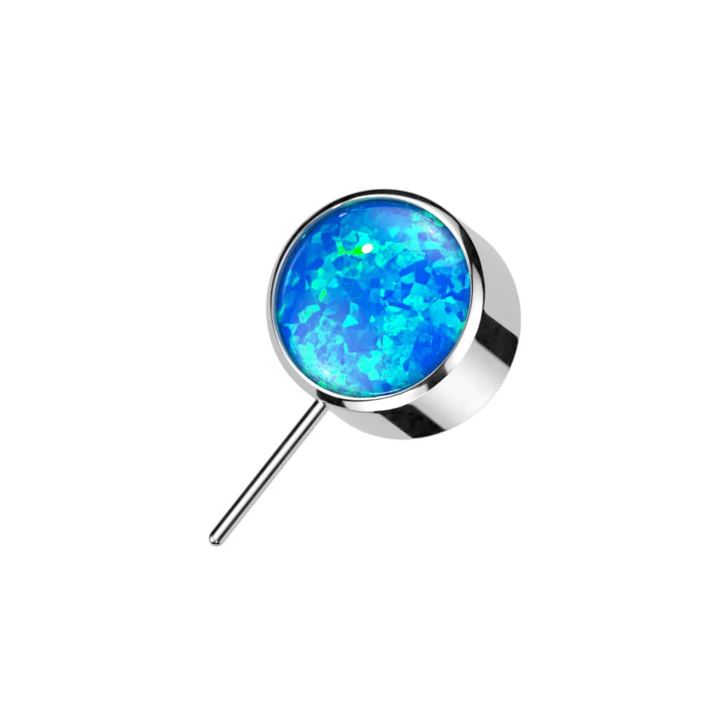 Tytan nakrętka kulka opal w oprawie bezel push-in - Image 4