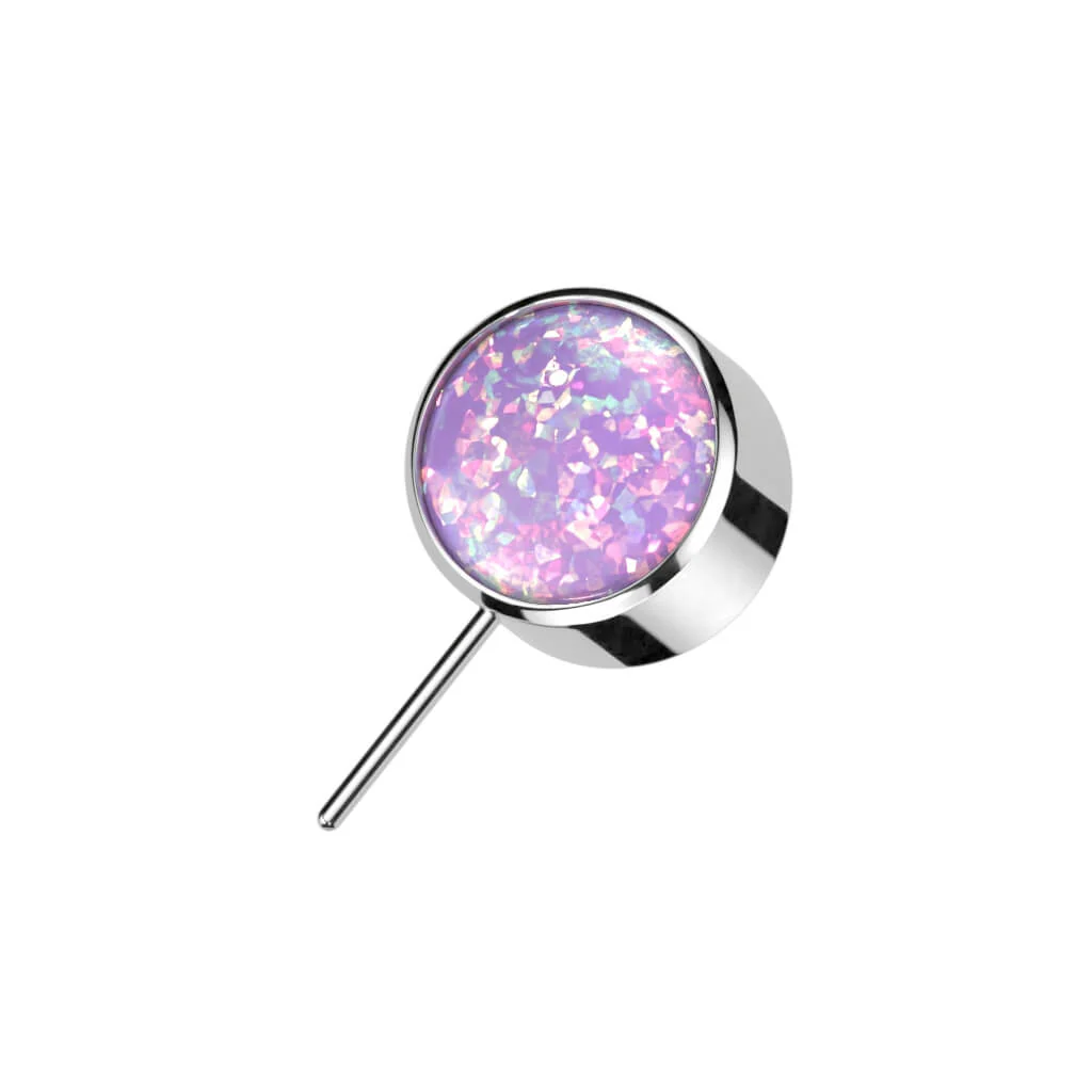 Tytan nakrętka kulka opal w oprawie bezel push-in - Image 7