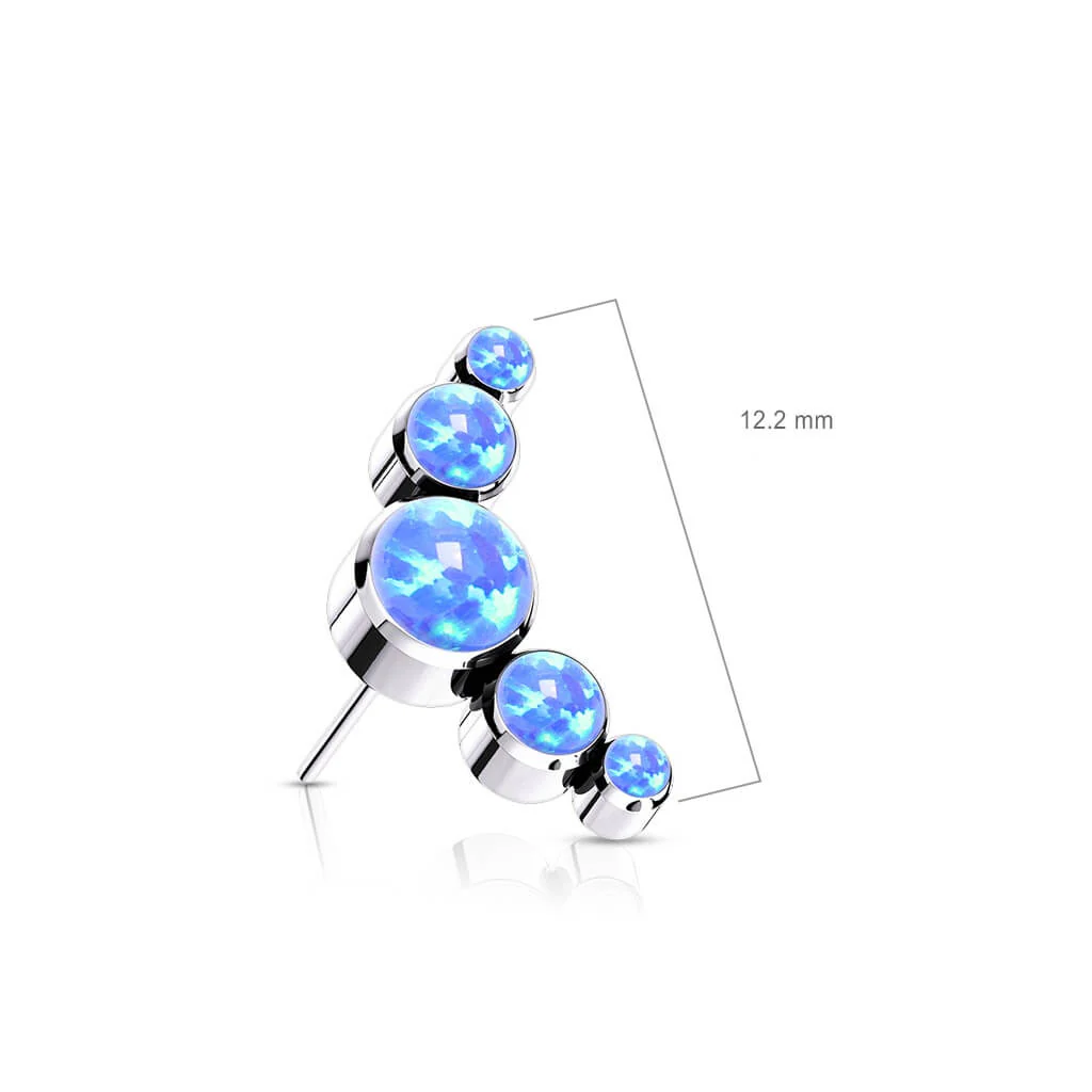 Tytan nakrętka 5 opali w oprawie bezel push-in - Image 2