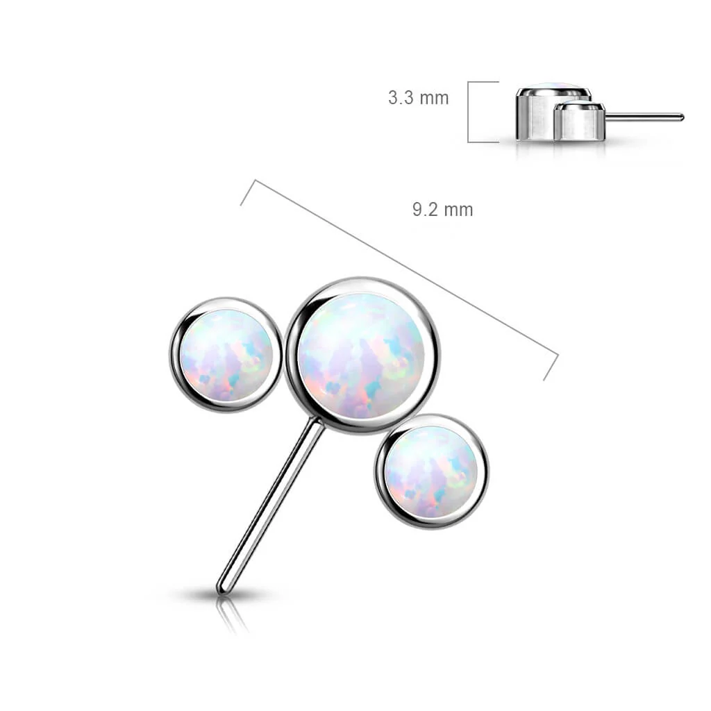 Tytan nakrętka 3 opale w oprawie bezel push-in - Image 2