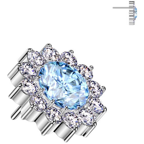 Tytan nakrętka kwiatek cyrkonia push-in - Image 4