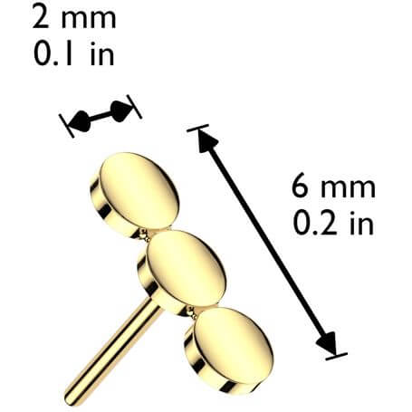 Tytan nakrętka trzy płaskie kółeczka push-in - Image 2