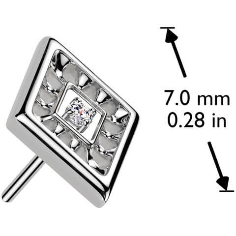 Tytan nakrętka w kształcie diamentu cyrkonia push-in - Image 2