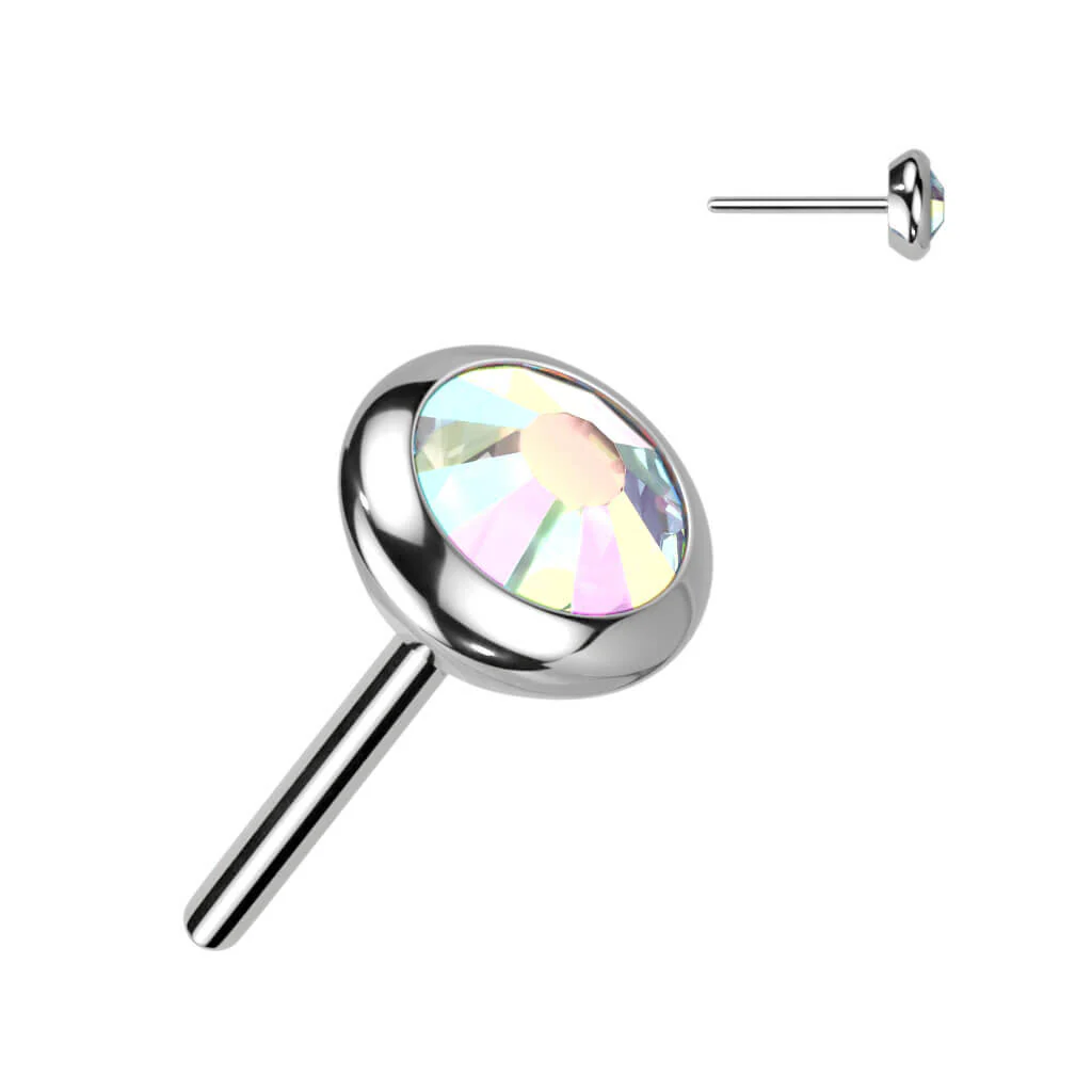 Tytan nakrętka kulka cyrkonia lub opal push-in - Image 2