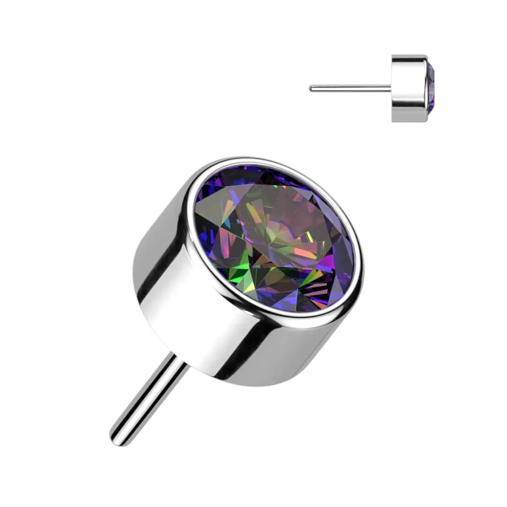 Tytan nakrętka okrągła cyrkonia lub opal push-in - Image 13