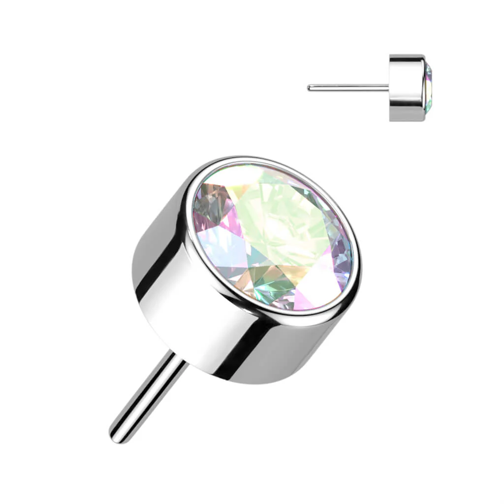 Tytan nakrętka okrągła cyrkonia lub opal push-in - Image 2