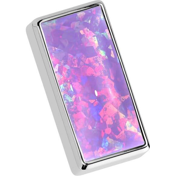 Tytan nakrętka prostokątny opal w oprawie bezel push-in - Image 7