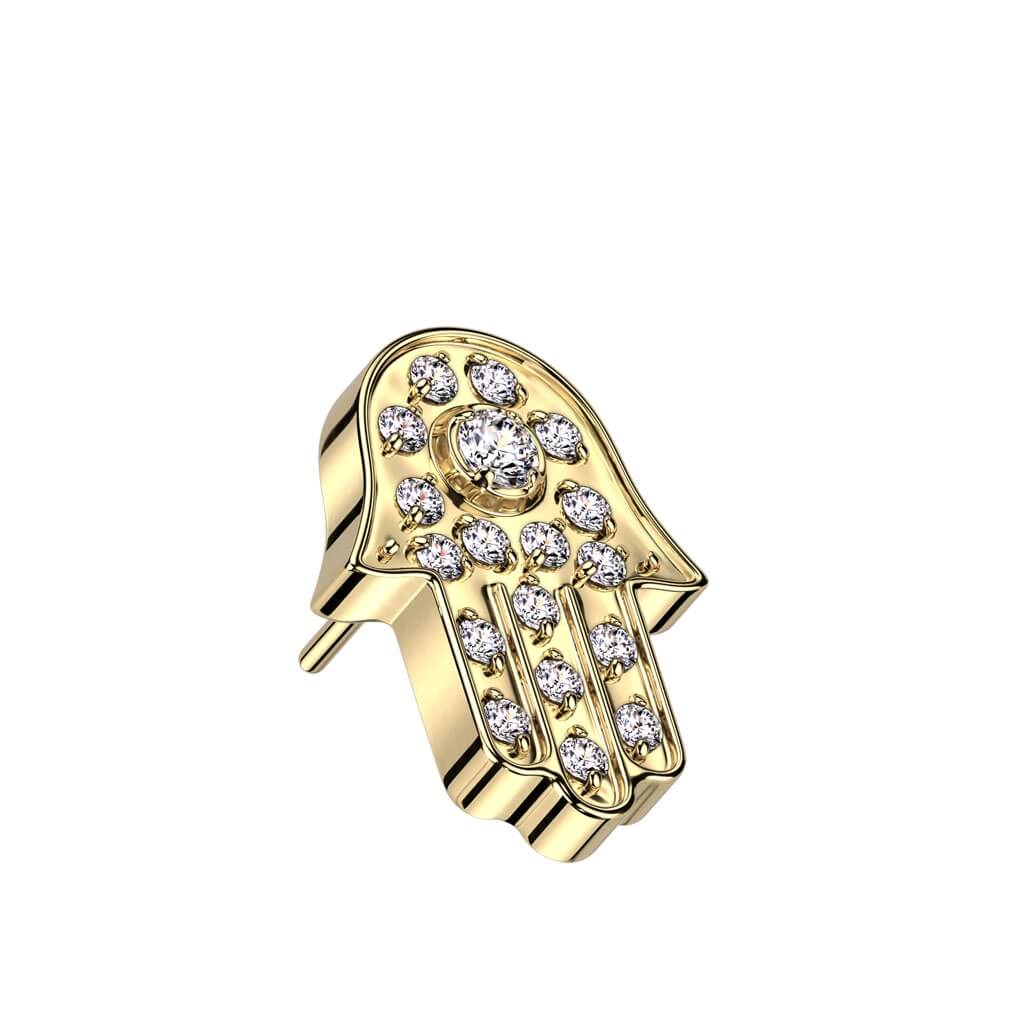 Nakrętka hamsa cyrkonia push-in - Image 3