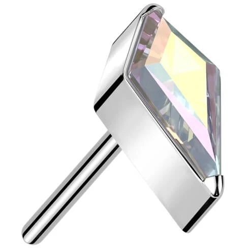 Tytan kształt diamentu opal cyrkonia push-in - Image 3