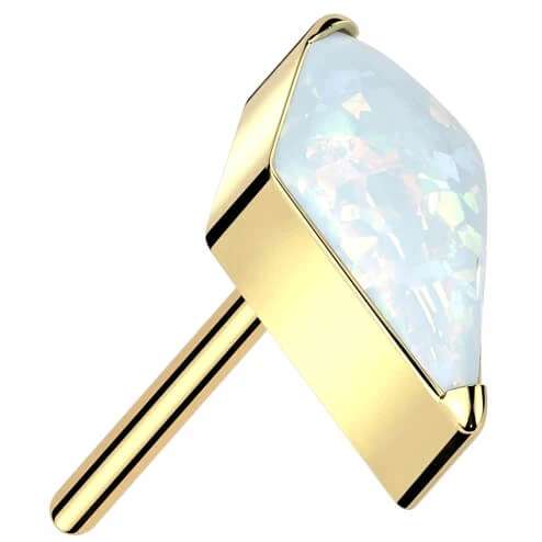 Tytan kształt diamentu opal cyrkonia push-in - Image 5