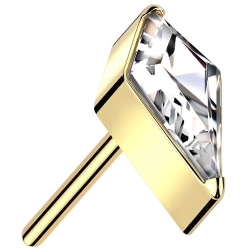 Tytan kształt diamentu opal cyrkonia push-in - Image 6