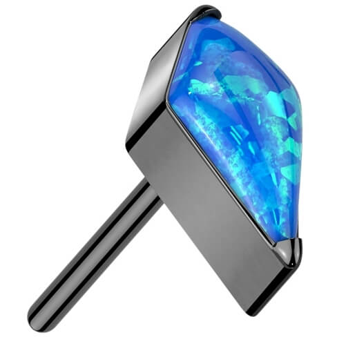 Tytan kształt diamentu opal cyrkonia push-in - Image 7