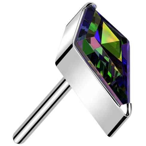 Tytan kształt diamentu opal cyrkonia push-in - Image 9