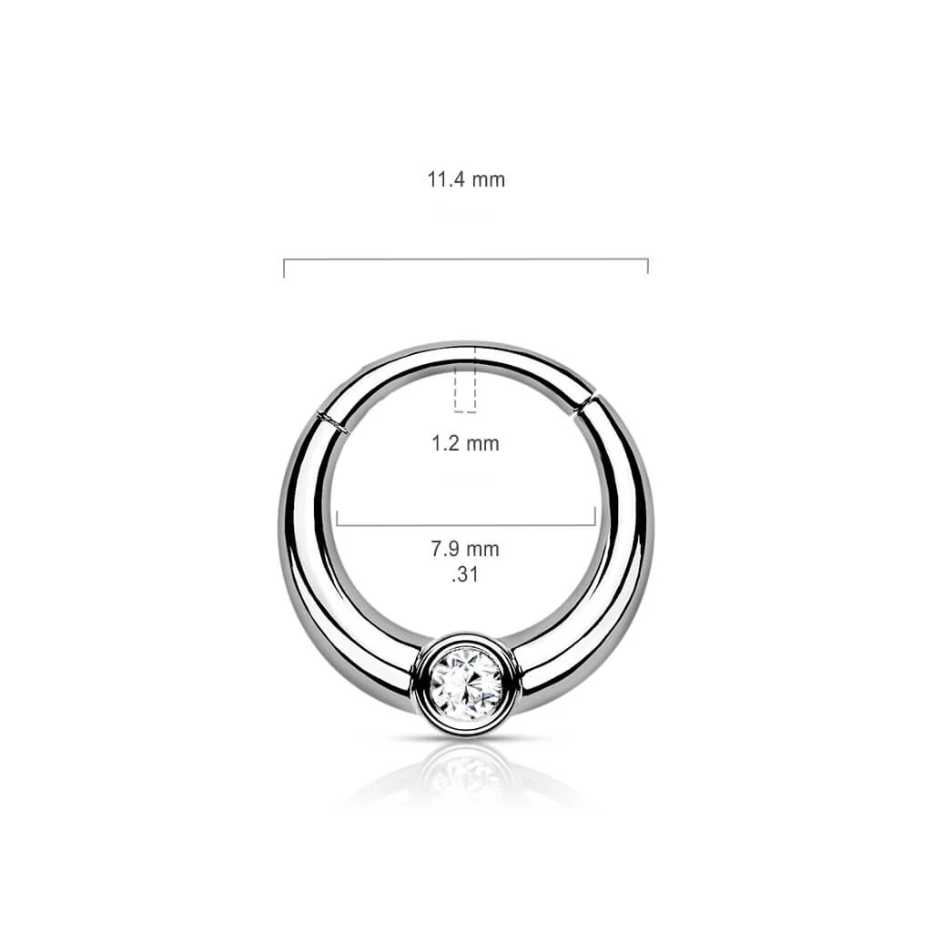 Kółko cyrkonia okrągła clicker - Image 2