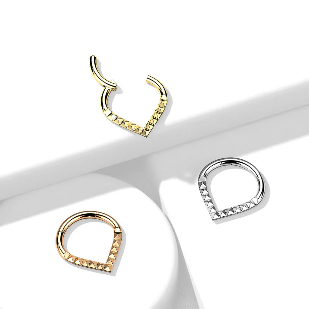 Tytan kółko piramidy szewron clicker - Image 4