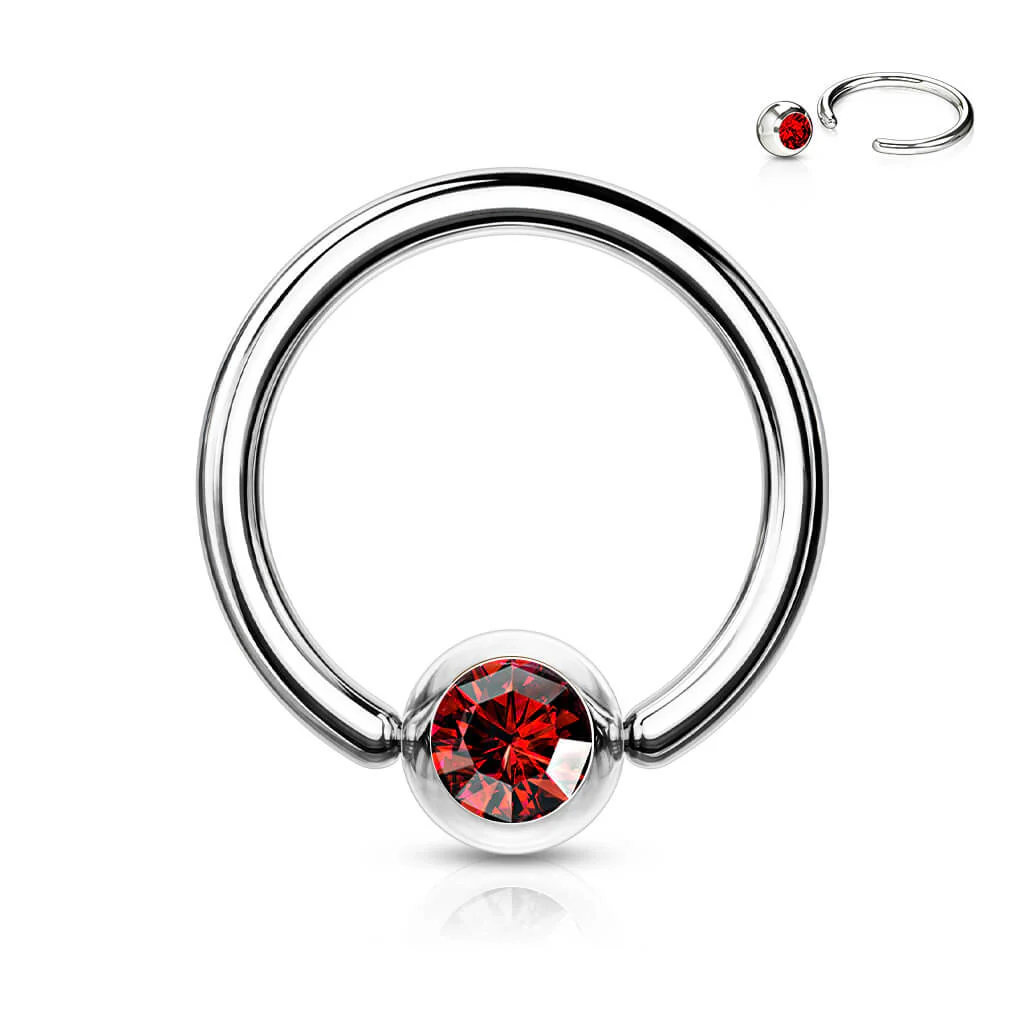 Kółko z kulką cyrkonia zapięcie captive bead - Image 10