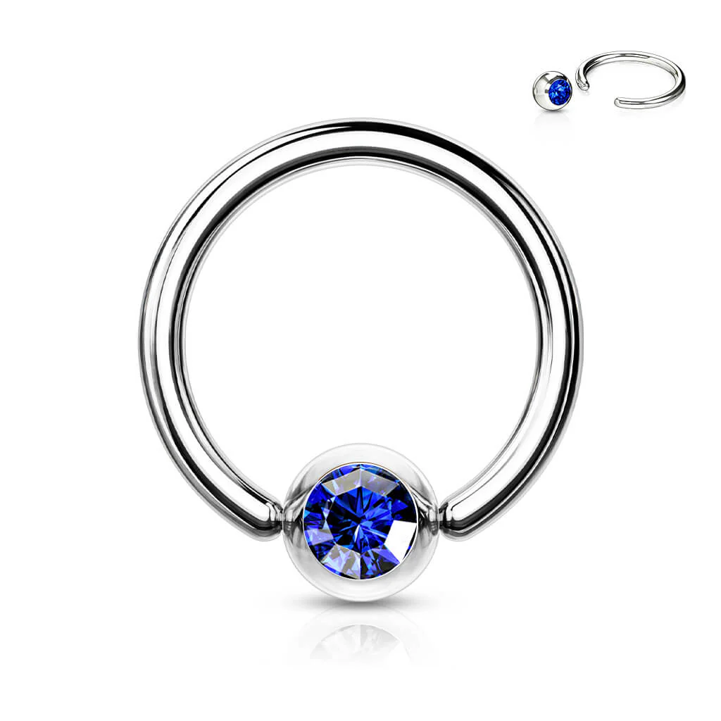 Kółko z kulką cyrkonia zapięcie captive bead - Image 6