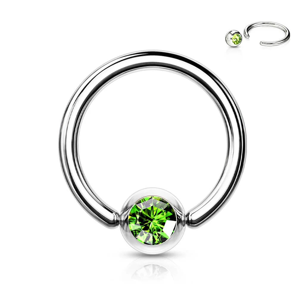 Kółko z kulką cyrkonia zapięcie captive bead - Image 7