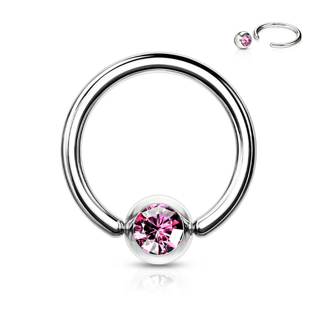 Kółko z kulką cyrkonia zapięcie captive bead - Image 8