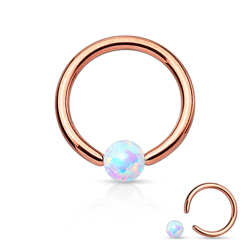 Kółko z kulką opal zapięcie captive bead - Image 4
