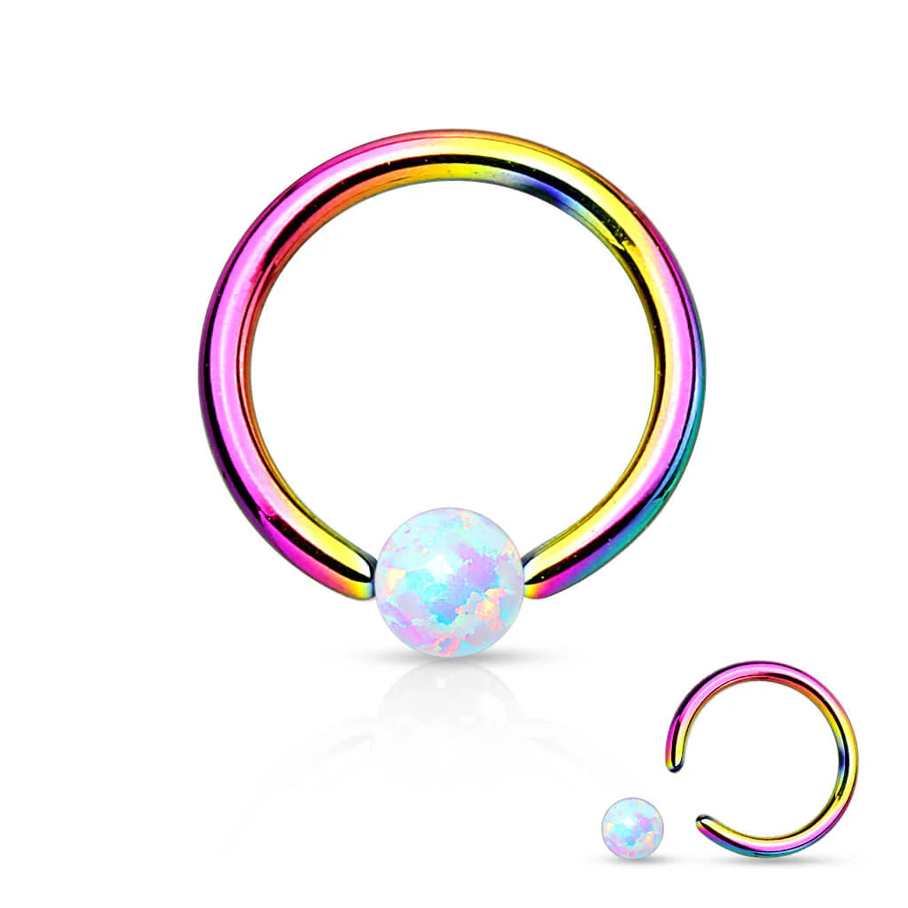 Kółko z kulką opal zapięcie captive bead - Image 5