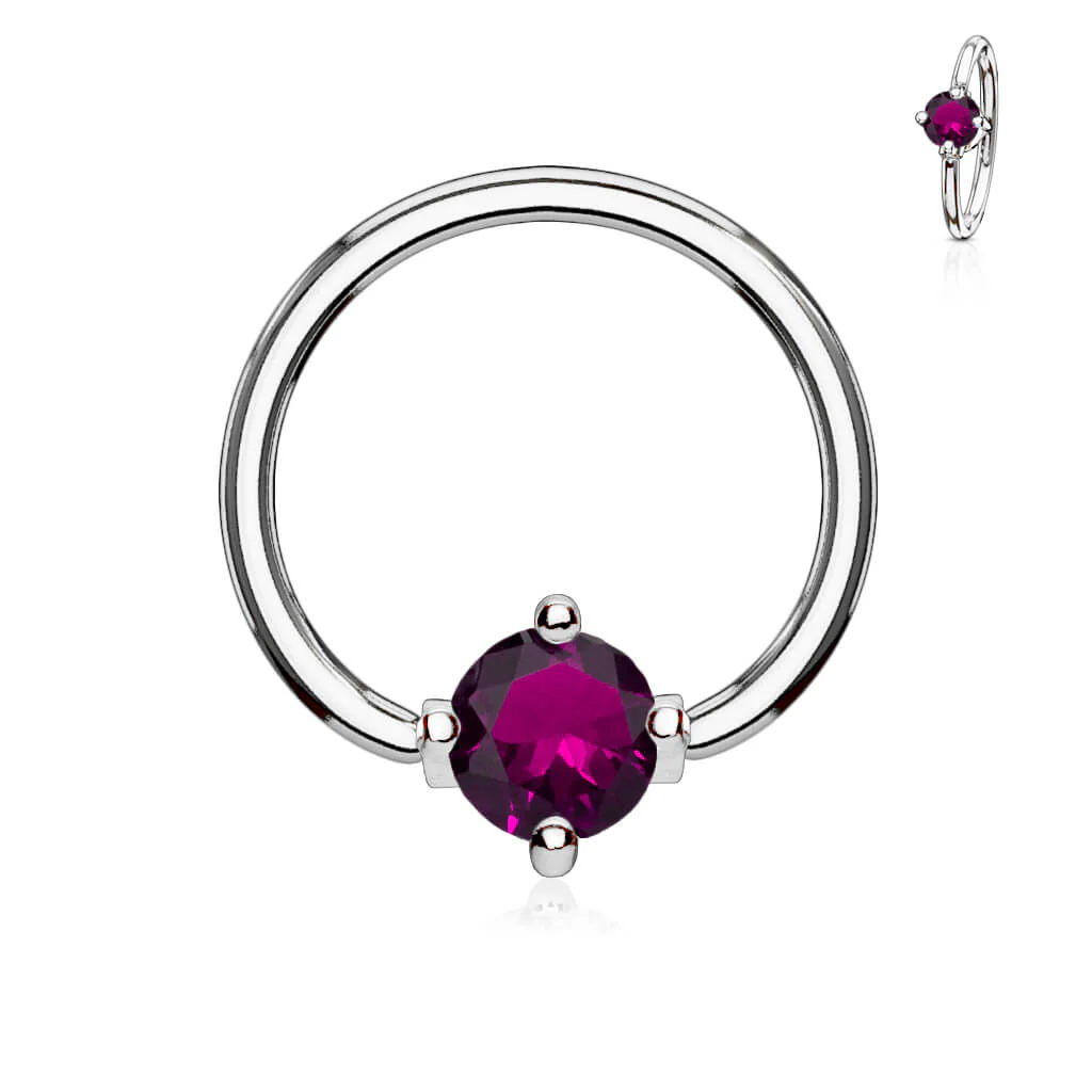 Kółko cyrkonia okrągła zapięcie captive bead - Image 3