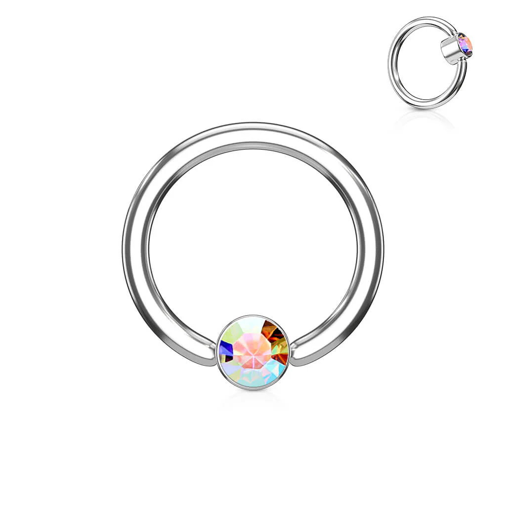 Kółko z kulką cyrkonia zapięcie captive bead - Image 4